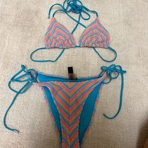 Colorful Striped Bikini Set